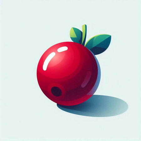 Cranberry vector illustration. Realistic illustration of cranberry.のイラスト素材