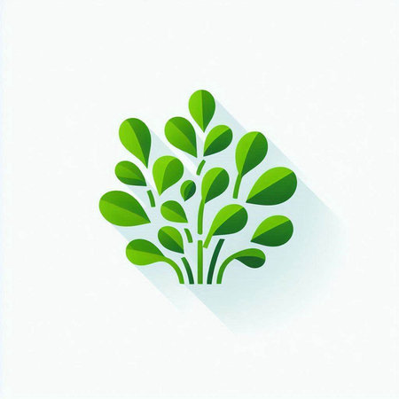 abstract icon of plant on a white background, vector illustration.のイラスト素材