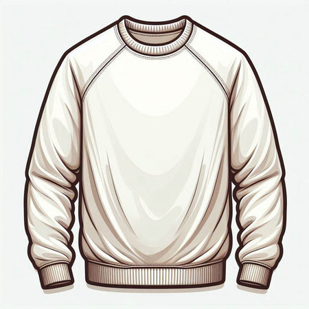 Illustration of a men's sweater isolated on a white background.のイラスト素材