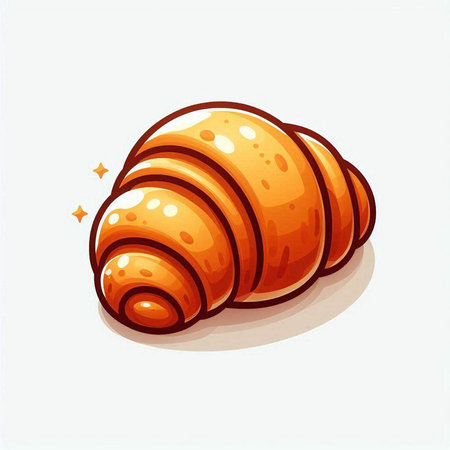 Croissant icon. Vector illustration of a croissant.のイラスト素材