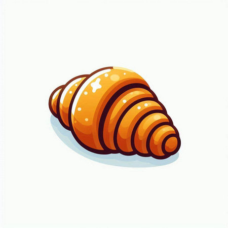 Croissant icon isolated on white background. Vector Illustration.のイラスト素材