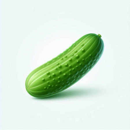 Cucumber on white background. Vector illustration. Eps 10.のイラスト素材