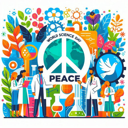 Flat design vector illustration concept of peace, no war, no war, no peace, no peace, no peace.のイラスト素材
