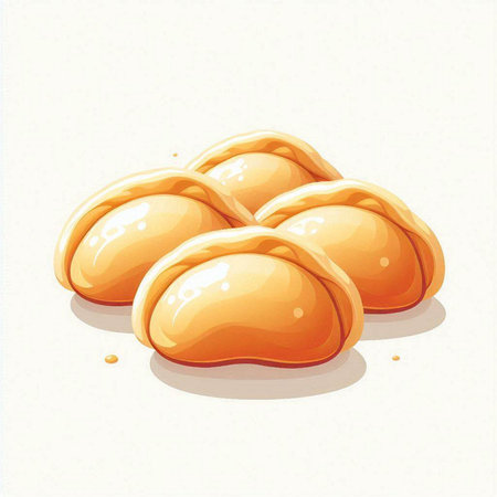 Illustration of a pile of buns on a white background.のイラスト素材