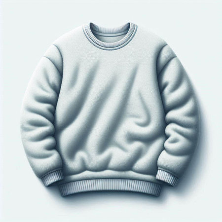 Illustration of a knitted sweater with a hood on a white backgroundのイラスト素材