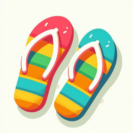 Flip flops icon. Vector illustration of flip flops.のイラスト素材