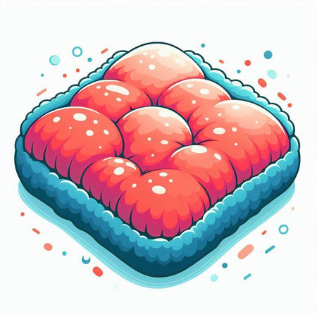 Illustration of a 3d Isometric Soap with Bubblesのイラスト素材