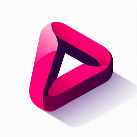 Play button icon. 3d isometric style. Vector illustration.のイラスト素材