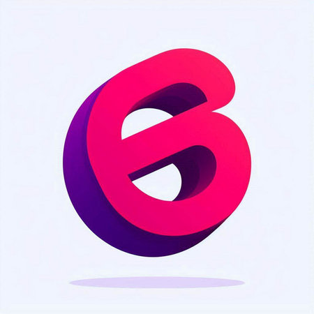 letter e in 3d style on a white background, vector illustrationのイラスト素材