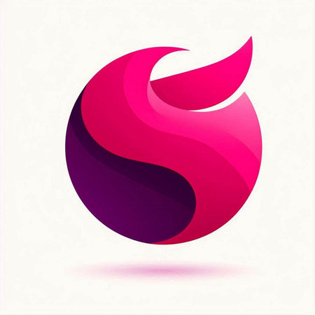 Vector abstract red and pink 3d letter S logo. Corporate identity design element.のイラスト素材