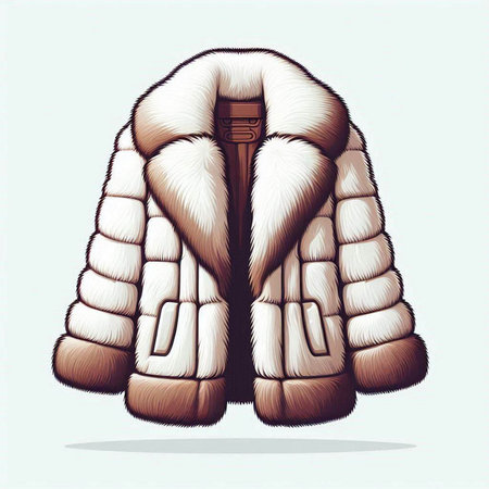 Mink fur coat. Vector illustration of a mink coat.のイラスト素材