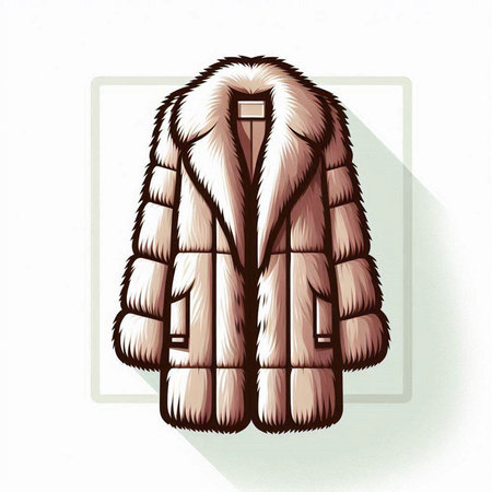 Mink fur coat. Vector illustration of a mink coat.のイラスト素材