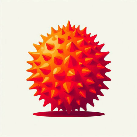 Illustration of a red and orange ball on a white background.のイラスト素材