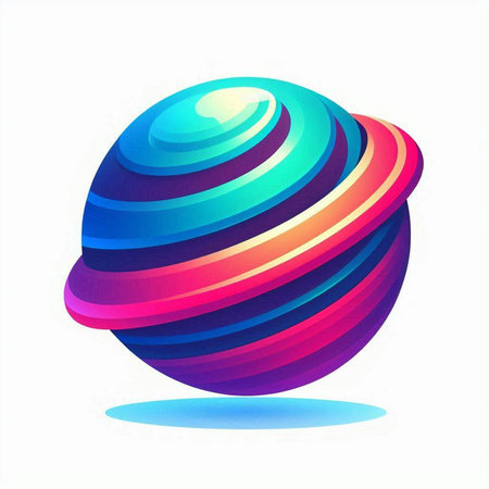 abstract colorful 3d sphere on a white background - vector illustrationのイラスト素材