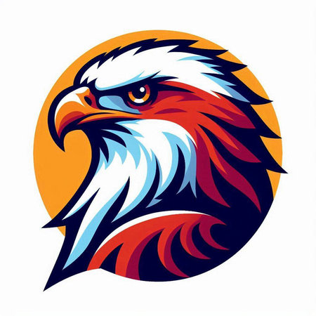 Eagle head vector logo. Eagle head logo. Eagle head logoのイラスト素材