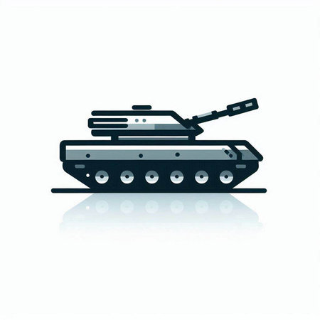 Tank icon. Shadow reflection design. Vector illustration. Eps 10.のイラスト素材