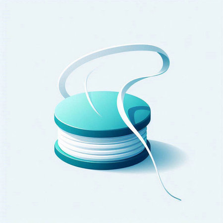 Illustration of 3d Blue Glass Jar with Curved Edge on Light Backgroundのイラスト素材