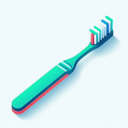 Toothbrush icon. 3d isometric style. Vector illustration.のイラスト素材