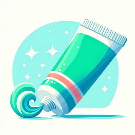 cosmetic cream in tube on a white background. Vector illustration.のイラスト素材