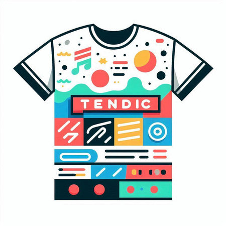 T-shirt design with typography. Vector illustration in flat styleのイラスト素材