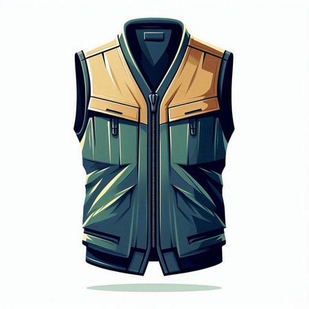 Vector illustration of a jacket isolated on a white background. EPS 10のイラスト素材