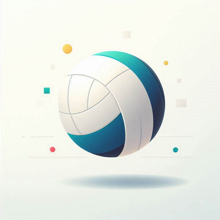 Volleyball ball on abstract background. Vector illustration. Eps 10のイラスト素材