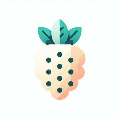 Strawberry icon isolated on white background. Flat style vector illustration.のイラスト素材
