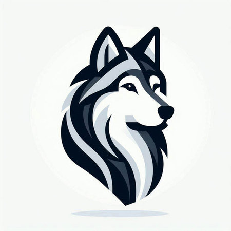 Head of a wolf. Vector illustration. Can be used as a logoのイラスト素材