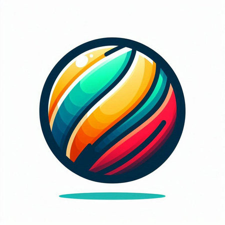Colorful abstract sphere icon. Vector design template elements for your application or corporate identity.のイラスト素材