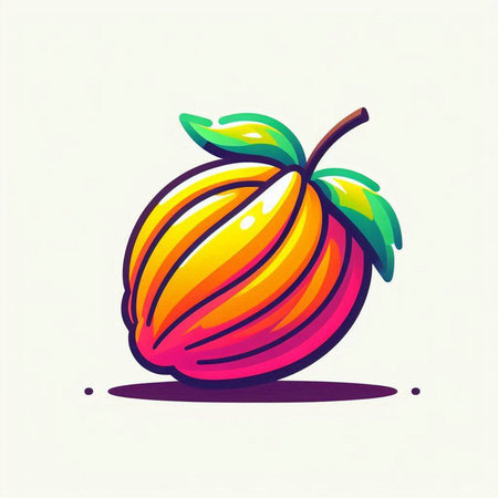 peach vector logo, icon, element, template, sign, symbolのイラスト素材
