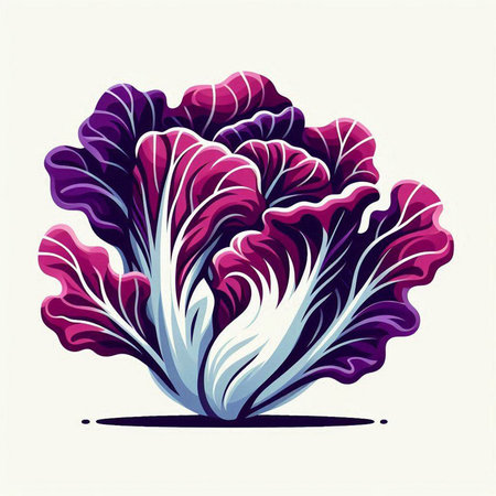 Vegetable illustration, vector illustration. Cabbage. Vector illustration.のイラスト素材