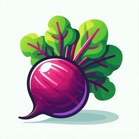 Beetroot vector illustration. Isolated beetroot on white background.のイラスト素材