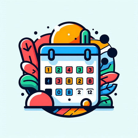 Calendar icon. Vector illustration of a calendar with a date.のイラスト素材