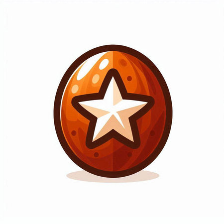 Star icon. Vector illustration isolated on white background. Cartoon style.のイラスト素材