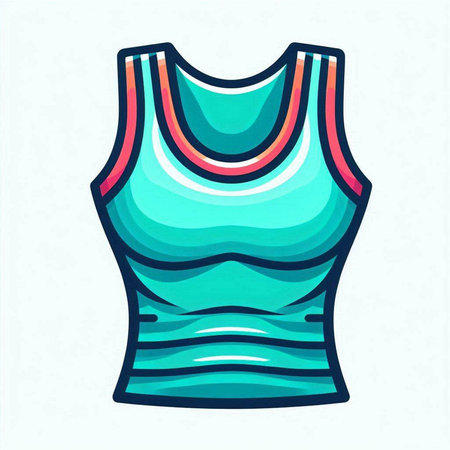 Illustration of colored tank top isolated on white background - vector graphicのイラスト素材