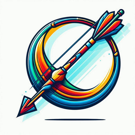 Vector illustration of an arrow in the form of a circle on the white backgroundのイラスト素材