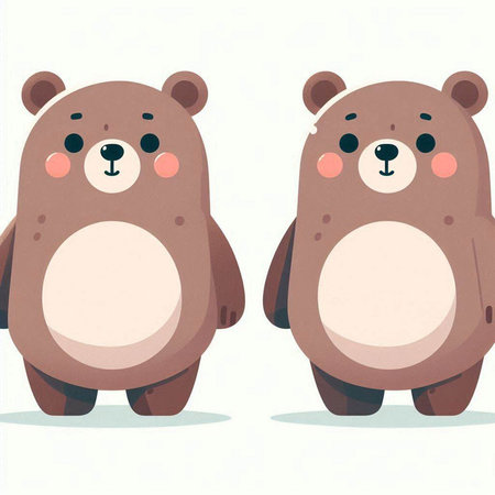 Cute cartoon bear. Vector illustration of a cute little bear.のイラスト素材