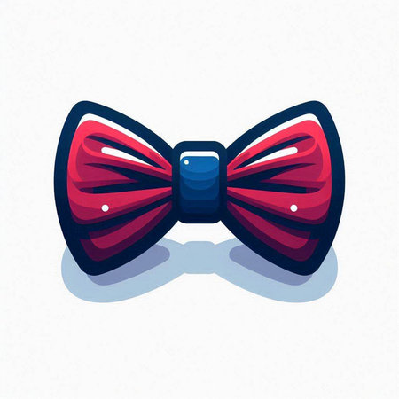 Vector illustration of a bow tie, isolated on a white background.のイラスト素材