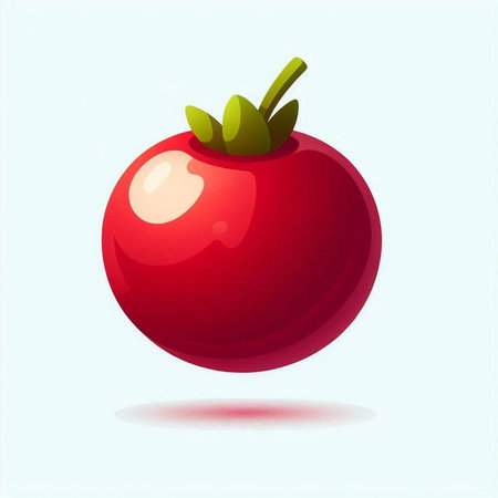 Red cherry isolated on white background. Vector illustration. Eps 10.のイラスト素材