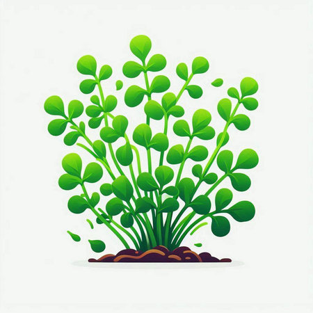 Green sprouts on white background. Vector illustration. Eps 10.のイラスト素材