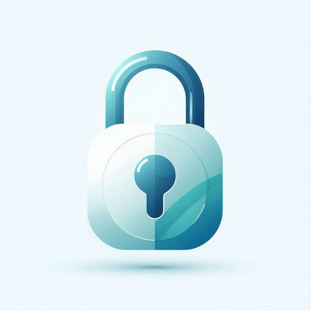 Lock icon on blue background. Vector illustration. Eps 10. Global colors.のイラスト素材