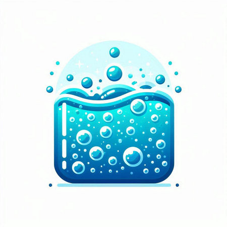 Water Bubbles Icon. Vector Illustration. Isolated on White Background.のイラスト素材