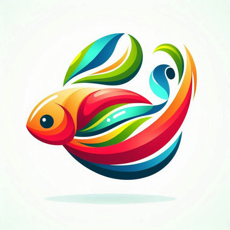 Colorful fish on white background. Vector illustration for your design.のイラスト素材