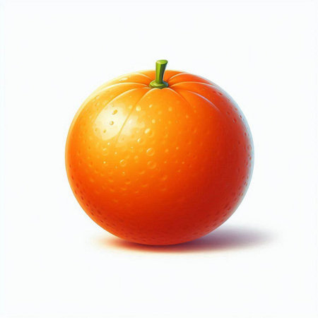 Orange on a white background. Vector illustration. Isolated object.のイラスト素材