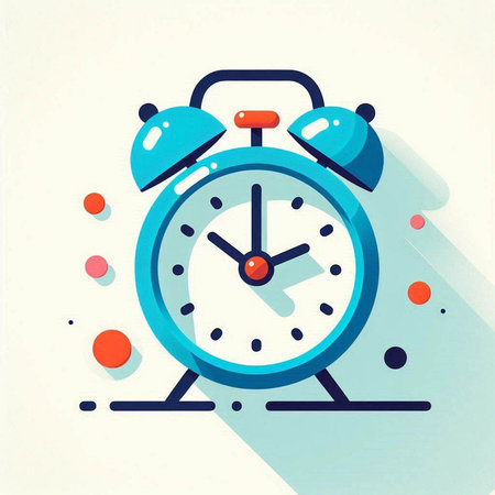 Alarm clock icon. Flat design style. Vector illustration. Eps 10のイラスト素材