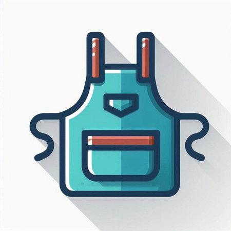 Kitchen apron icon. Kitchen apron icon. Kitchen apron iconのイラスト素材