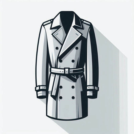Vector illustration of a coat. Isolated on a white background.のイラスト素材