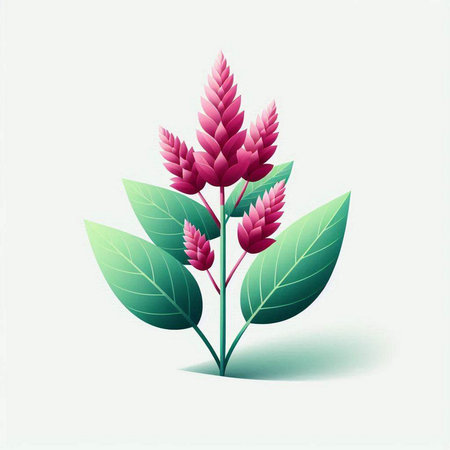 Celosia flower on a white background. Vector illustration.のイラスト素材