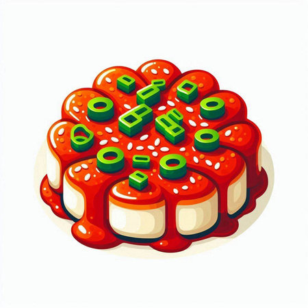 Illustration of sushi roll on a white background, vector illustration.
