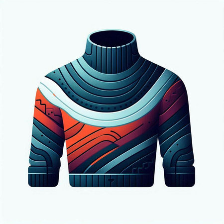 T-shirt design with abstract pattern on mannequin. Vector illustration.